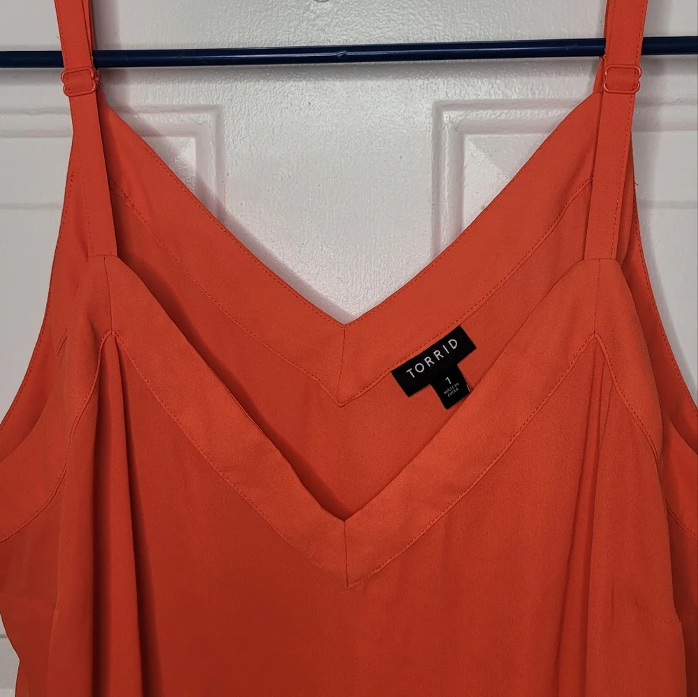 Torrid Cami Sleevelss Blouse‎ Orange Size 1X